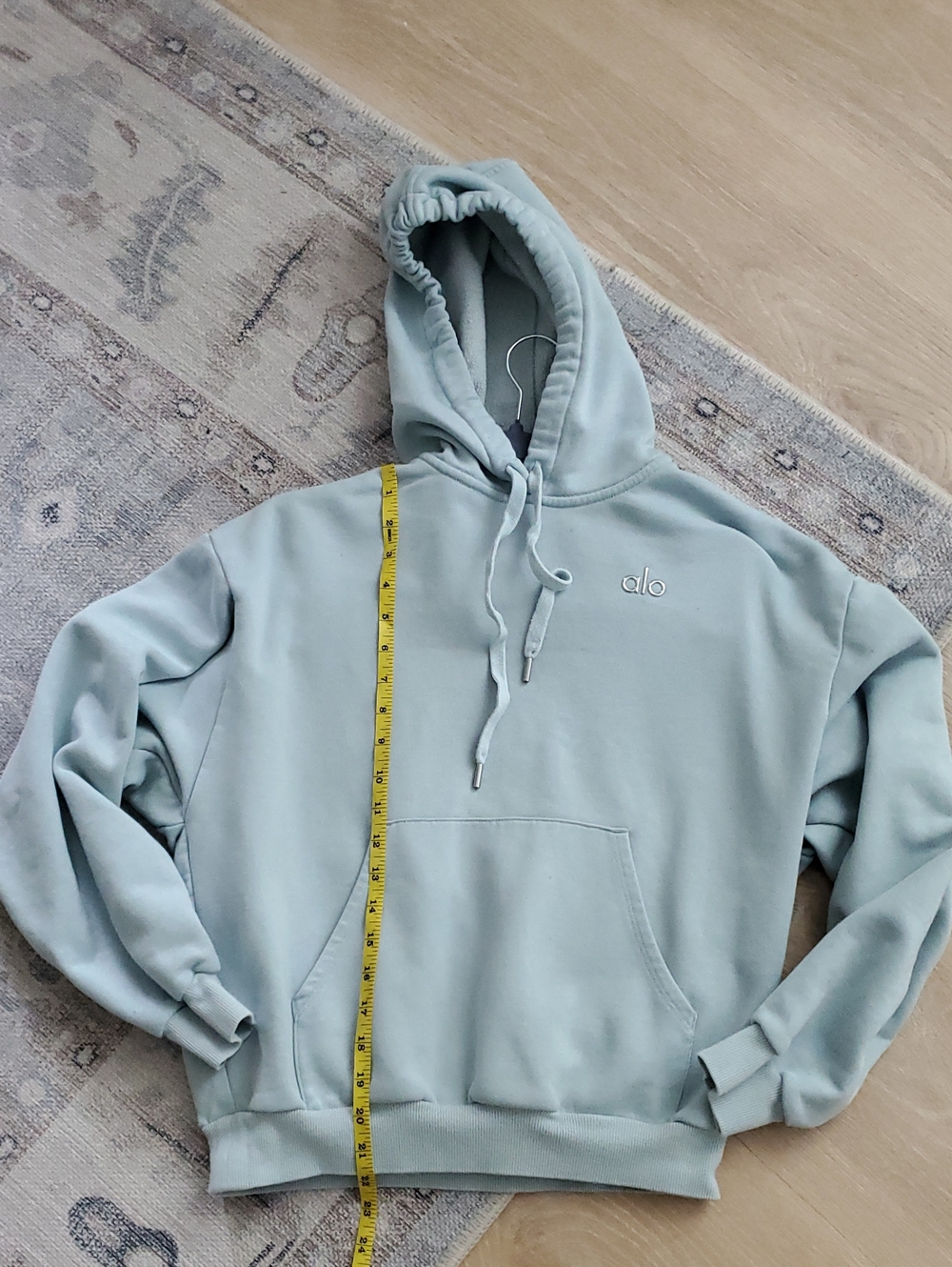 SOLD Yoga Accolade Light Blue Hoodie Sweatshirt SzXS - Picture 6 of 9